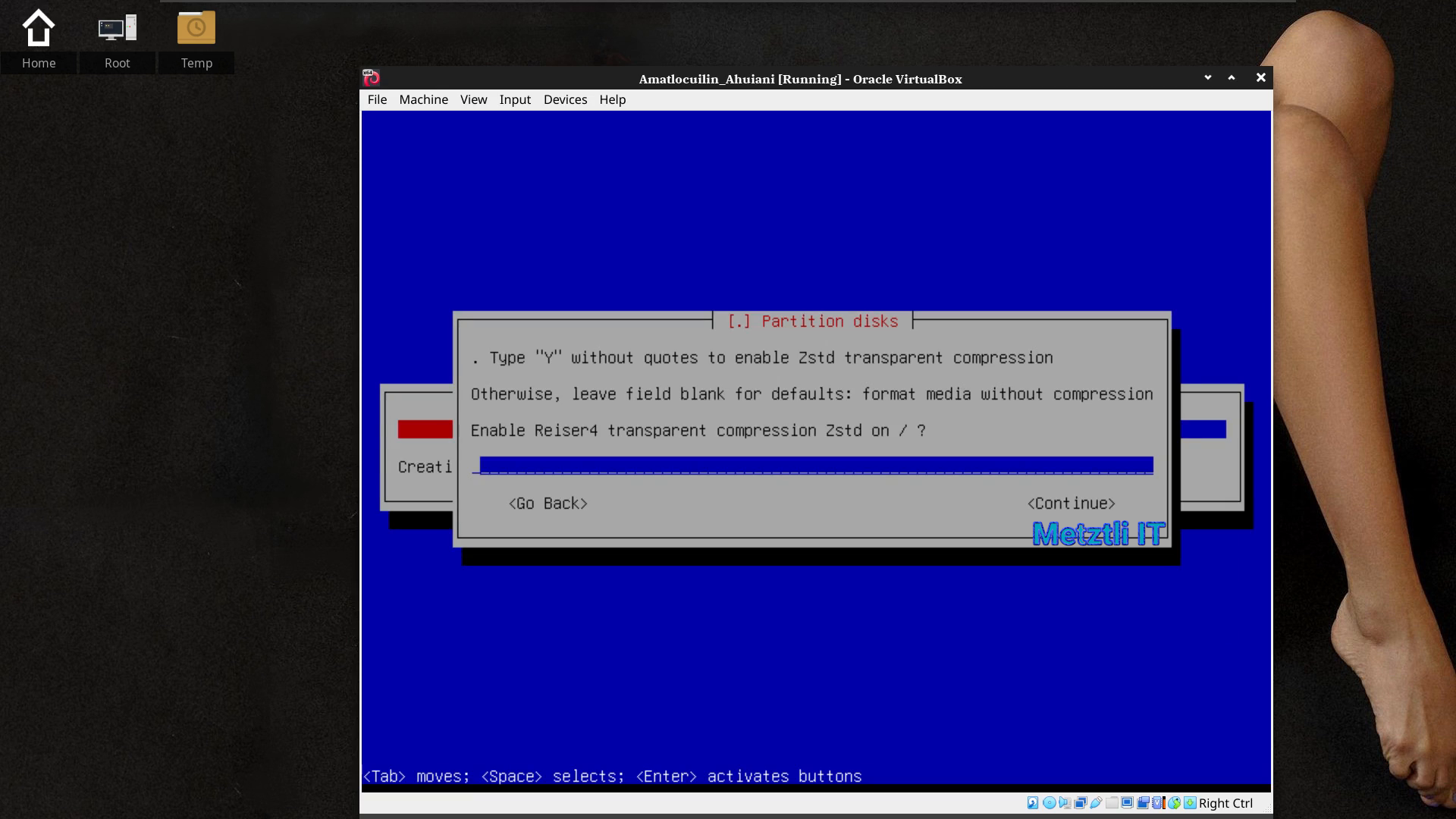 d-i dialog for reiser4 SFRN 4.0.2 transparent compression format via Zstd plugin